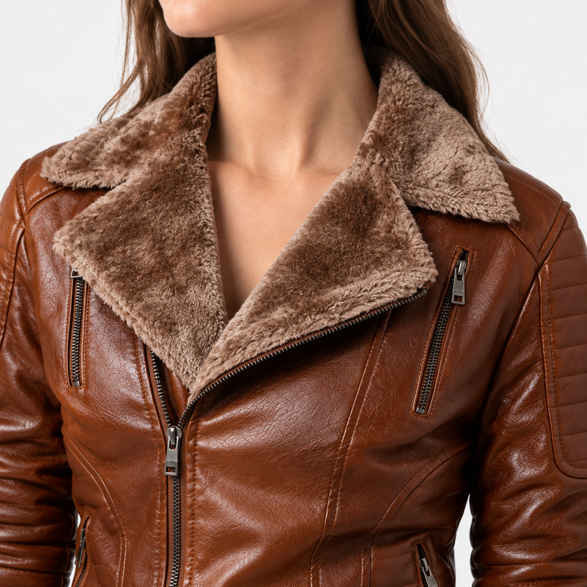 Avril Soft Zip-Front Jacket, Notched Collar | Emory & Blanc