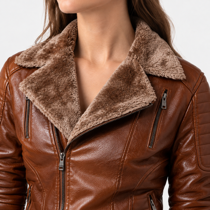 Avril Soft Zip-Front Jacket, Notched Collar | Emory & Blanc