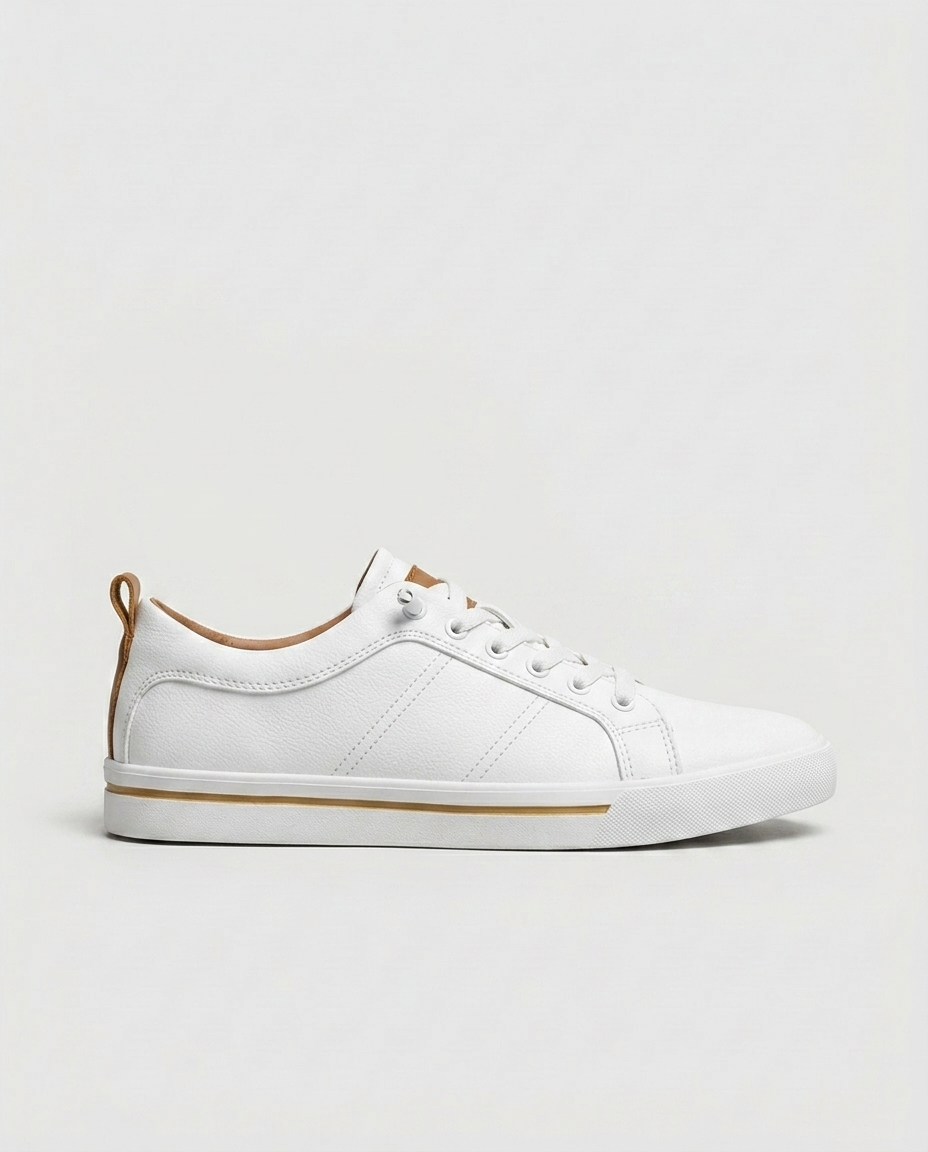 Beatrice Stitched Sneaker — White | Emory & Blanc
