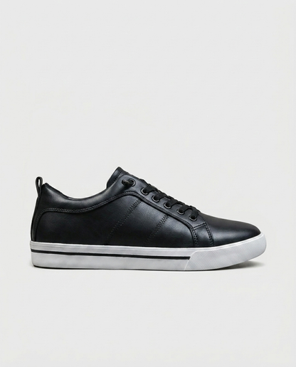 Beatrice Stitched Sneaker — Black | Emory & Blanc