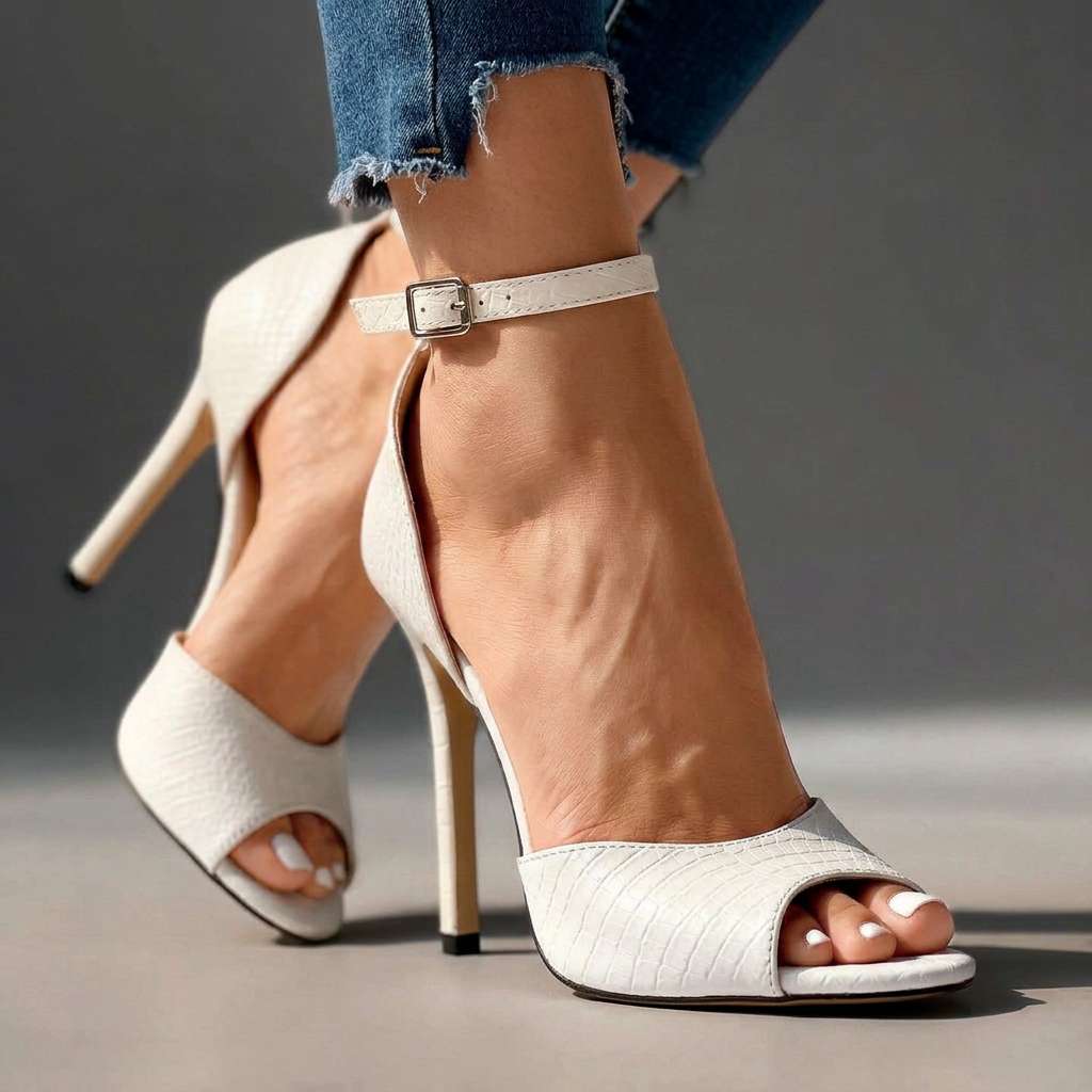 Bella Embossed Heels