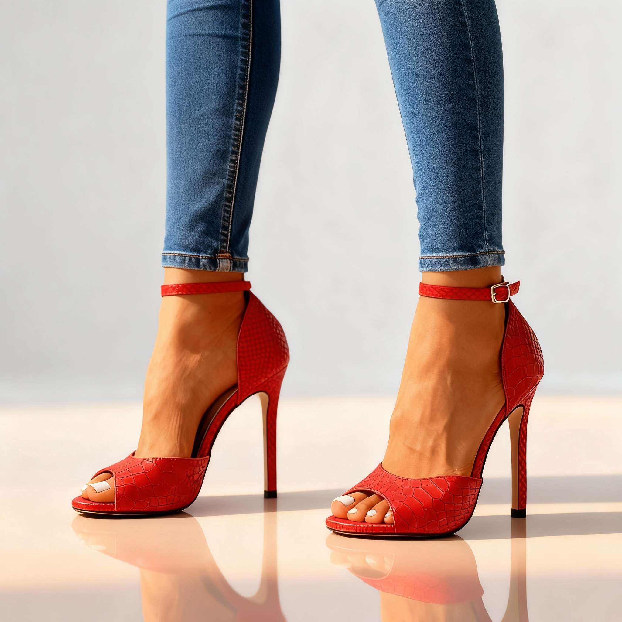 Bella Embossed Heels