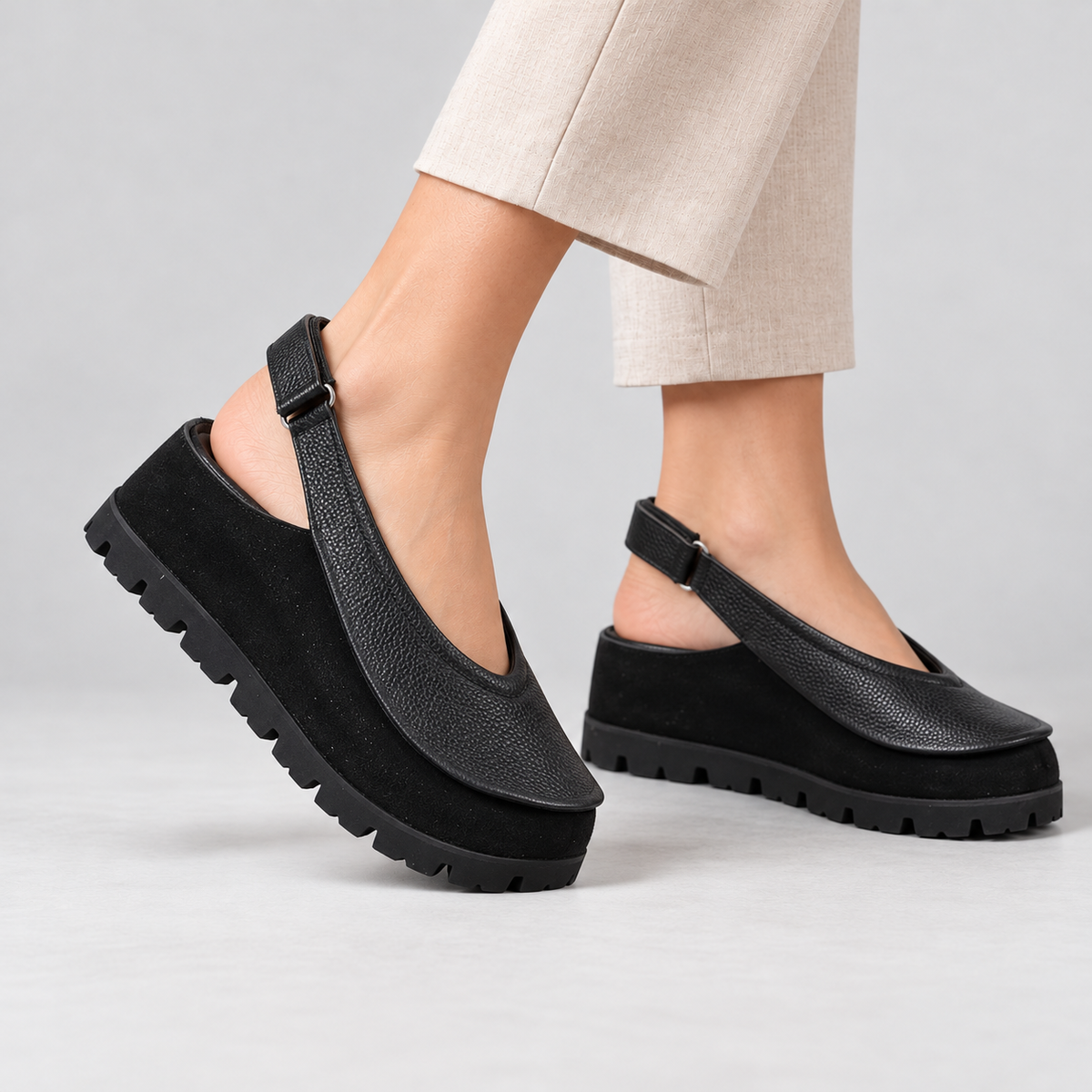 Beryl Comfort Platform Slingback Shoes | Emory & Blanc