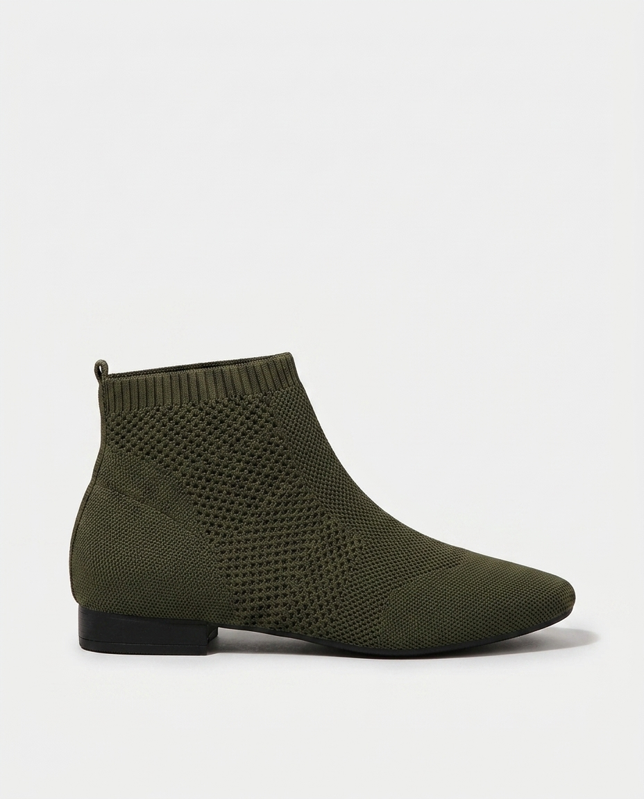 Céline Knit Ankle Boot — Green | Emory & Blanc