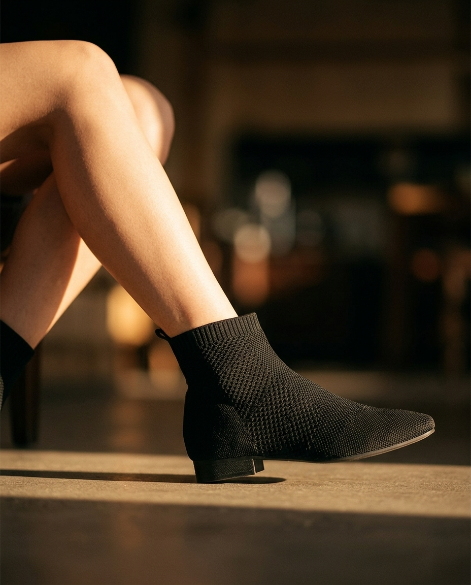 Céline Knit Ankle Boot | Emory & Blanc