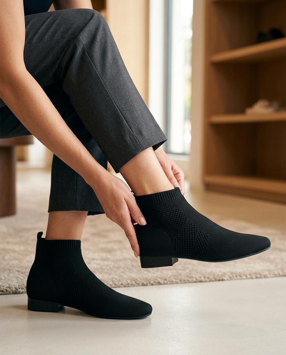 Céline Knit Ankle Boot | Emory & Blanc
