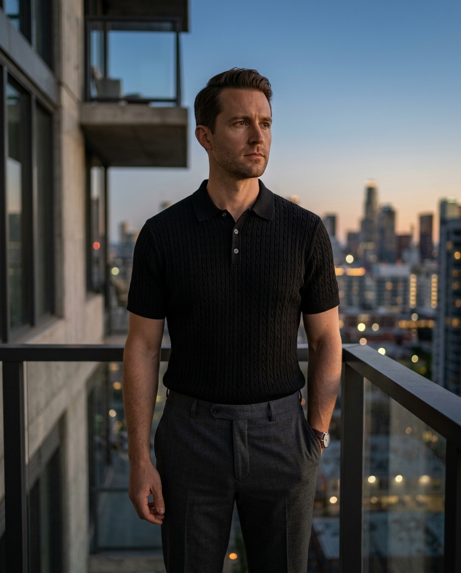 Cable Knit Polo - lifestyle 13