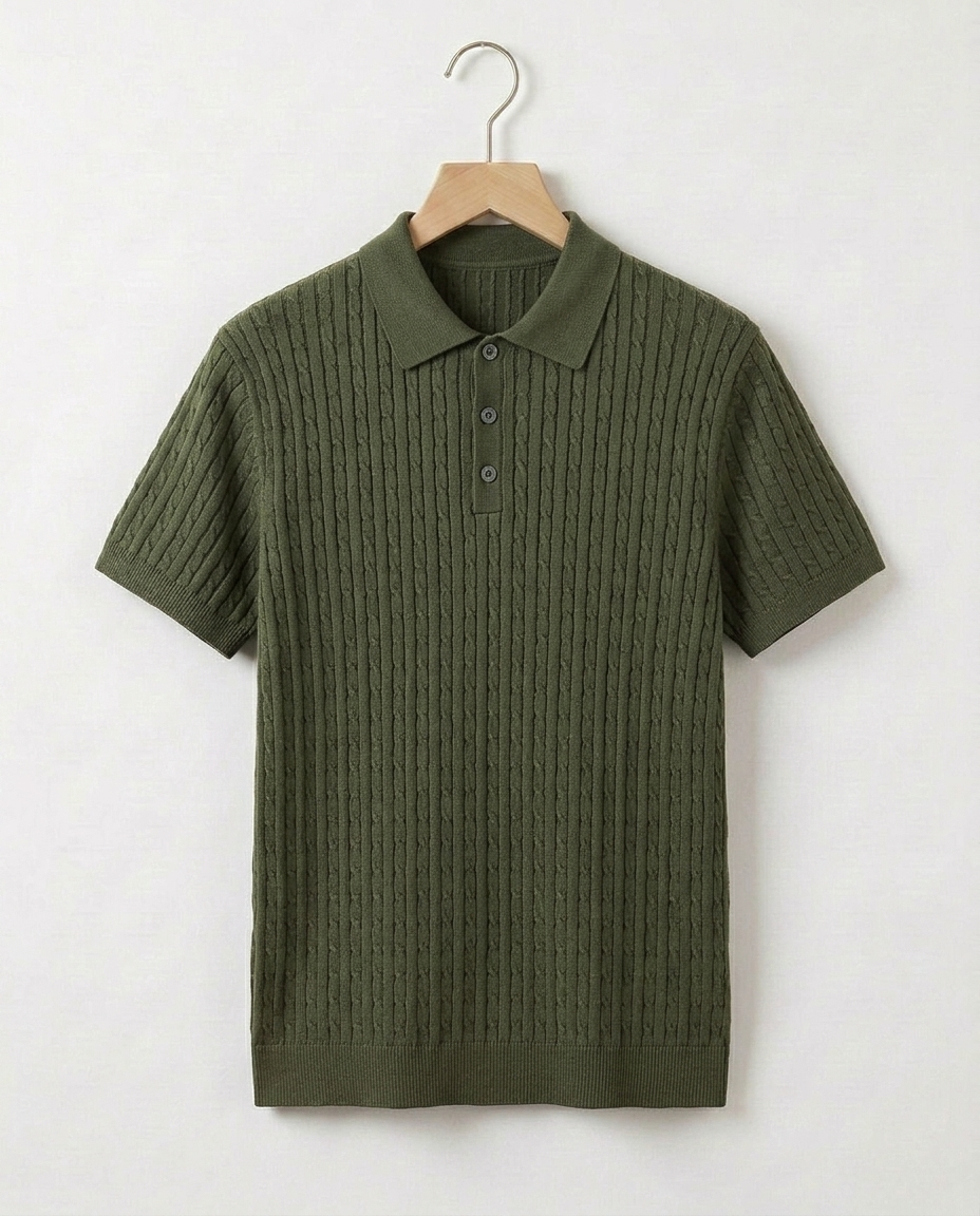 Cable Knit Polo - product_gallery 1