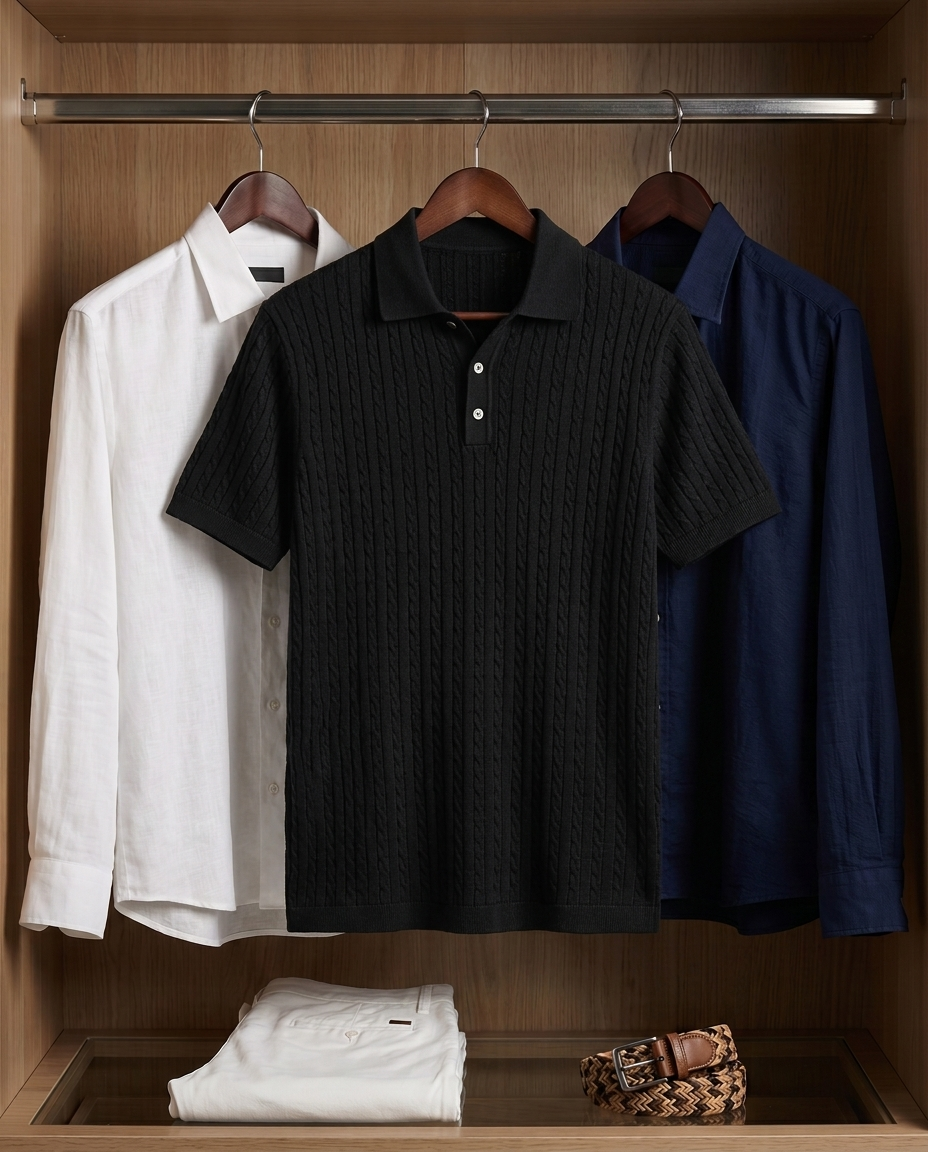 Cable Knit Polo - product_gallery 5