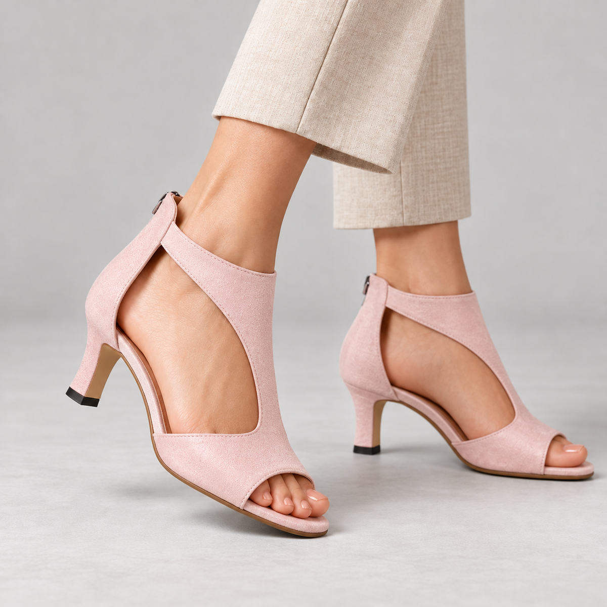 Calla Comfort Open-Toe Heeled Sandals | Emory & Blanc