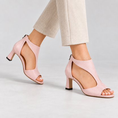 Calla Comfort Open-Toe Heeled Sandals | Emory & Blanc