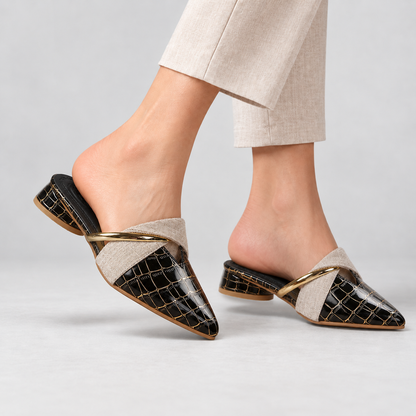 Calloway Padded Pointed-Toe Mules | Emory & Blanc