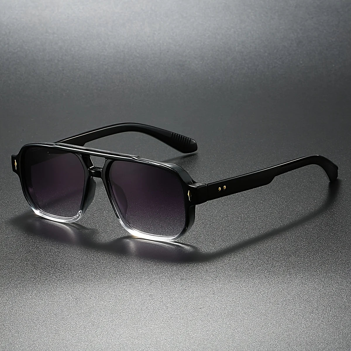 Callum Lightweight Double-Bridge Sunglasses — Gray | Emory & Blanc