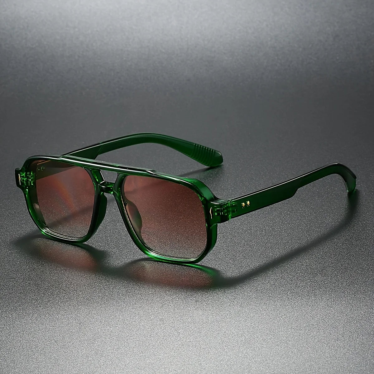 Callum Lightweight Double-Bridge Sunglasses — Green | Emory & Blanc