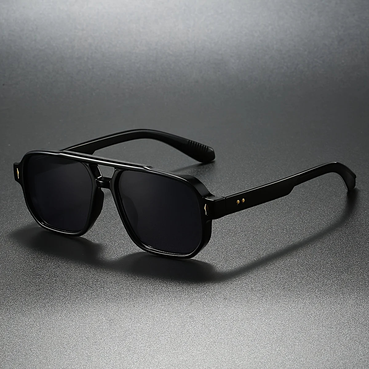 Callum Lightweight Double-Bridge Sunglasses — Midnight | Emory & Blanc