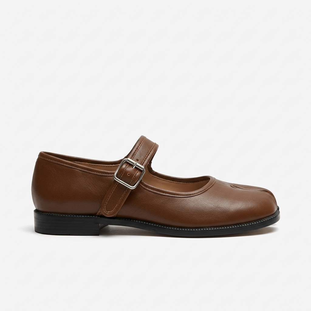 Camden Split-Toe Mary Jane — Brown | Emory & Blanc