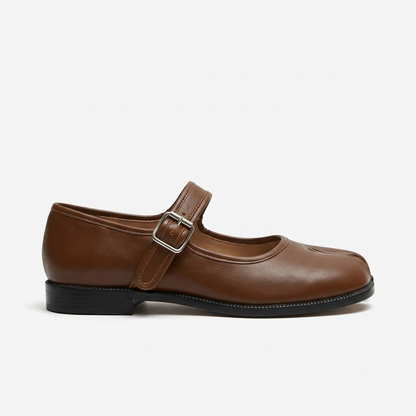 Camden Split-Toe Mary Jane — Brown | Emory & Blanc