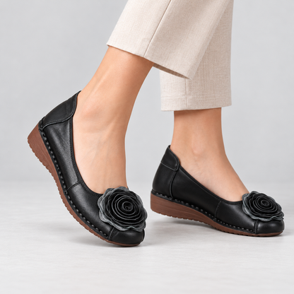 Camellia Cushioned Slip-On Flats | Emory & Blanc