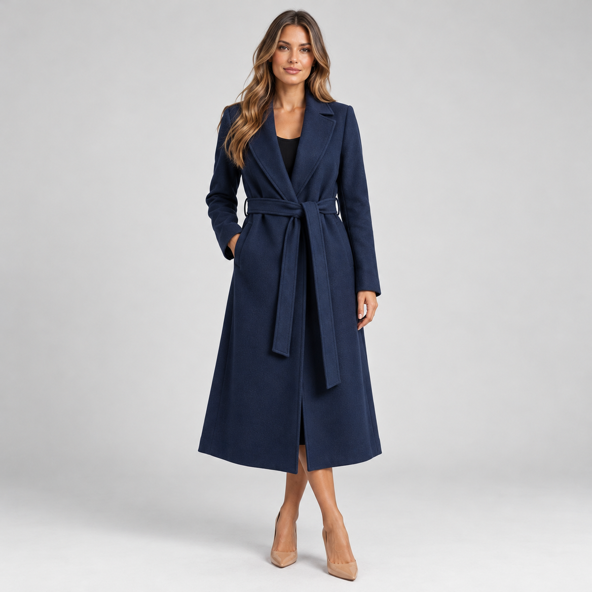 Camilla Relaxed Fit Long Wrap Coat | Emory & Blanc