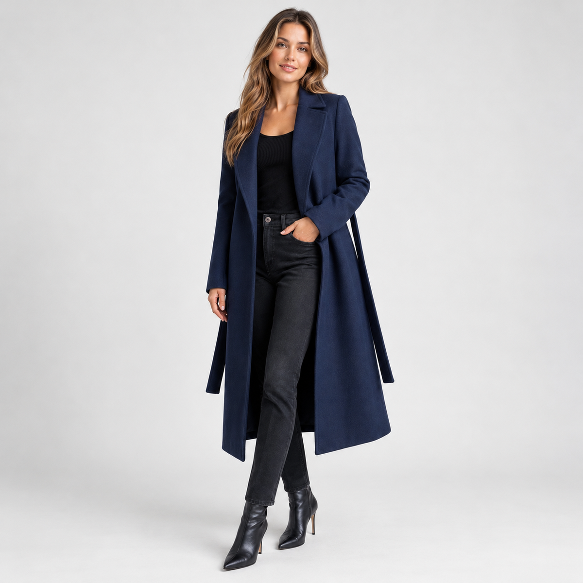 Camilla Relaxed Fit Long Wrap Coat | Emory & Blanc