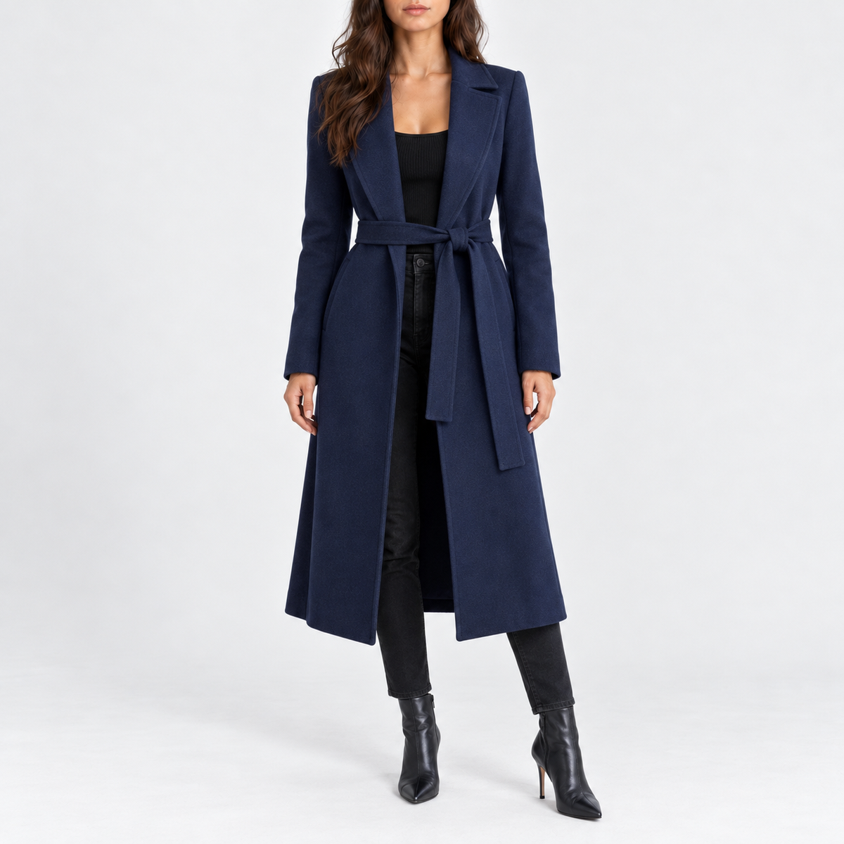 Camilla Relaxed Fit Long Wrap Coat | Emory & Blanc