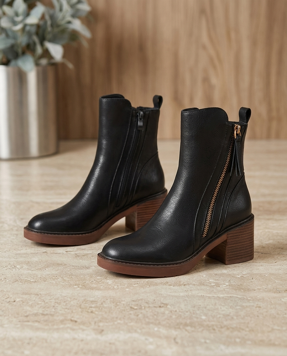 Raven Ladies Side-Zip Block Heel Boot - product_gallery 8