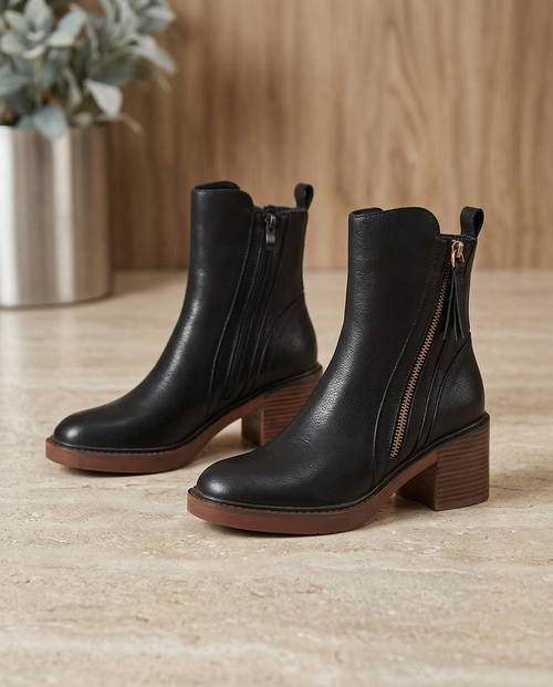 Raven Ladies Side-Zip Block Heel Boot - product_gallery 8
