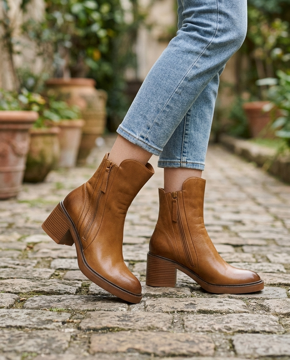 Raven Ladies Side-Zip Block Heel Boot - lifestyle 12