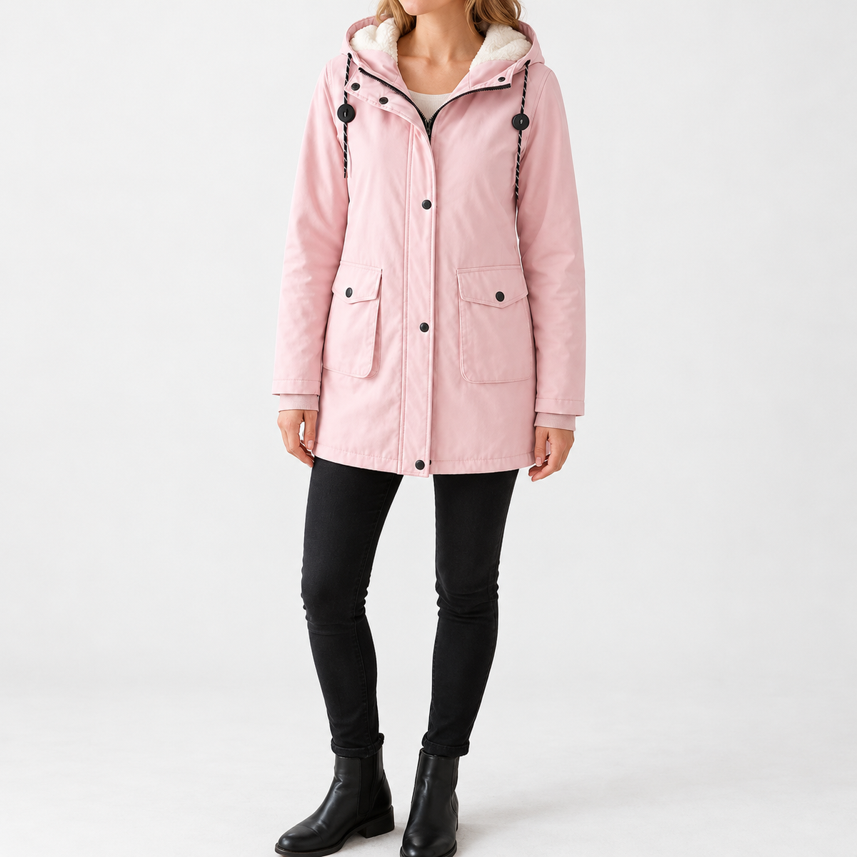 Carmella Cozy Hooded Parka — Pink | Emory & Blanc