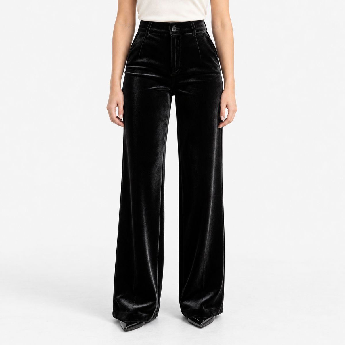 Celestine Soft Wide Leg Pants, High Waist — Black | Emory & Blanc