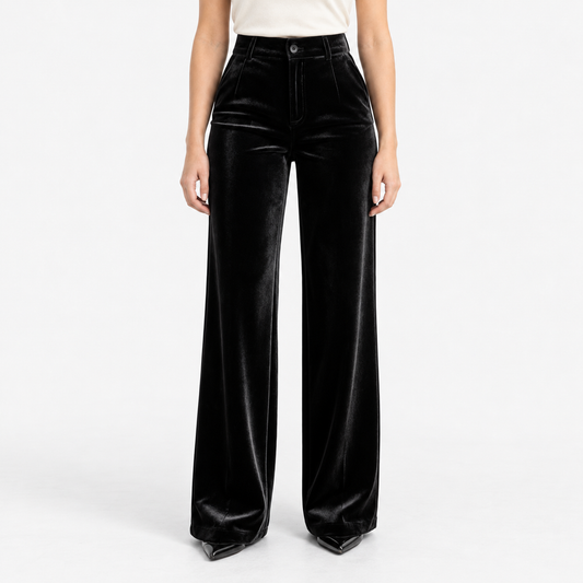 Celestine Soft Wide Leg Pants, High Waist — Black | Emory & Blanc