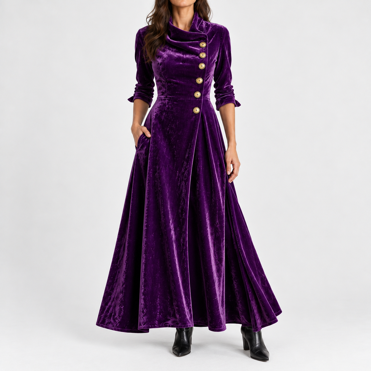 Celina Soft Cowl Neck Maxi Dress | Emory & Blanc