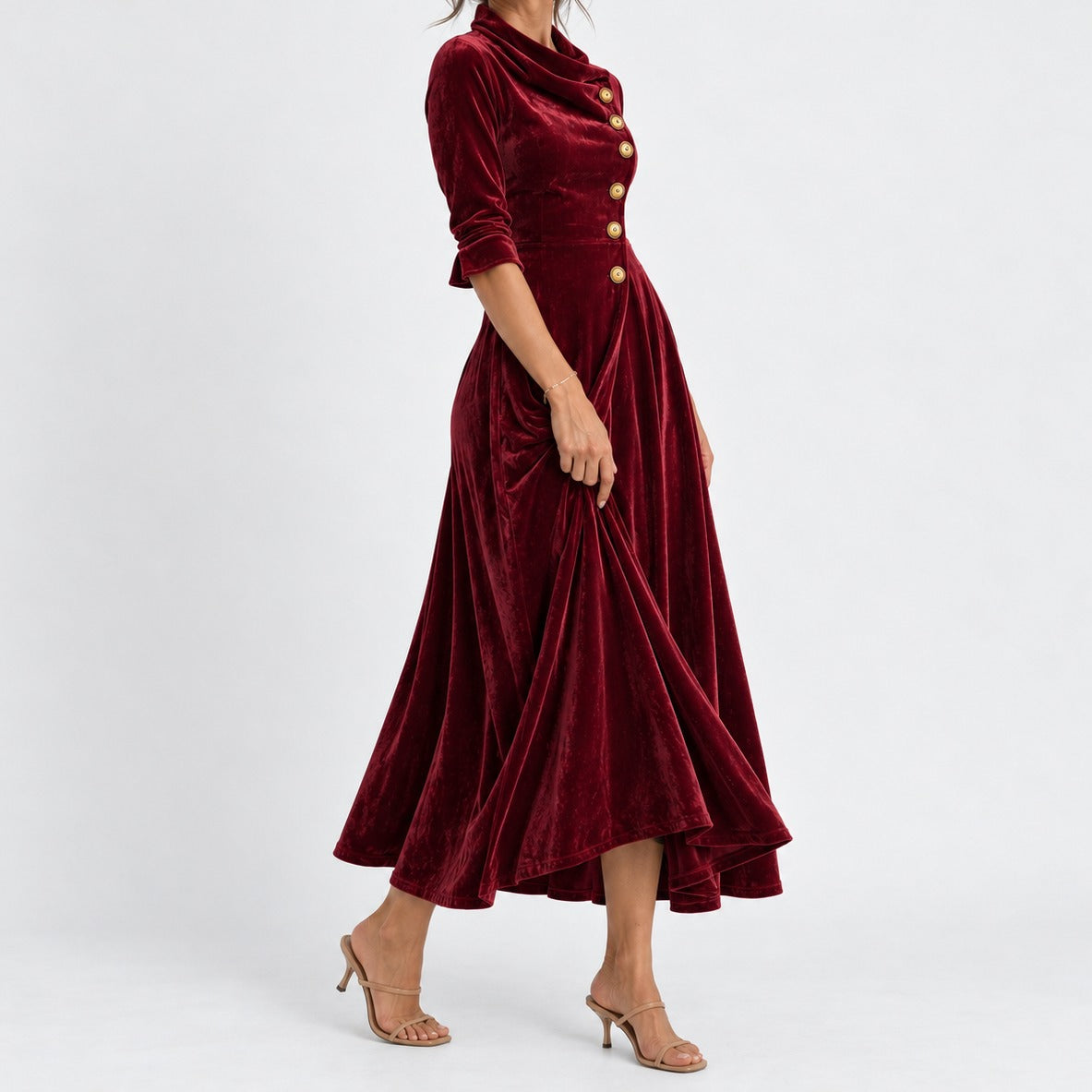 Celina Soft Cowl Neck Maxi Dress | Emory & Blanc
