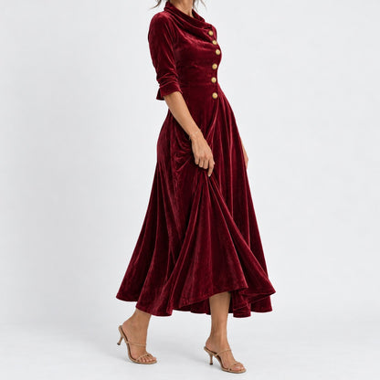 Celina Soft Cowl Neck Maxi Dress | Emory & Blanc