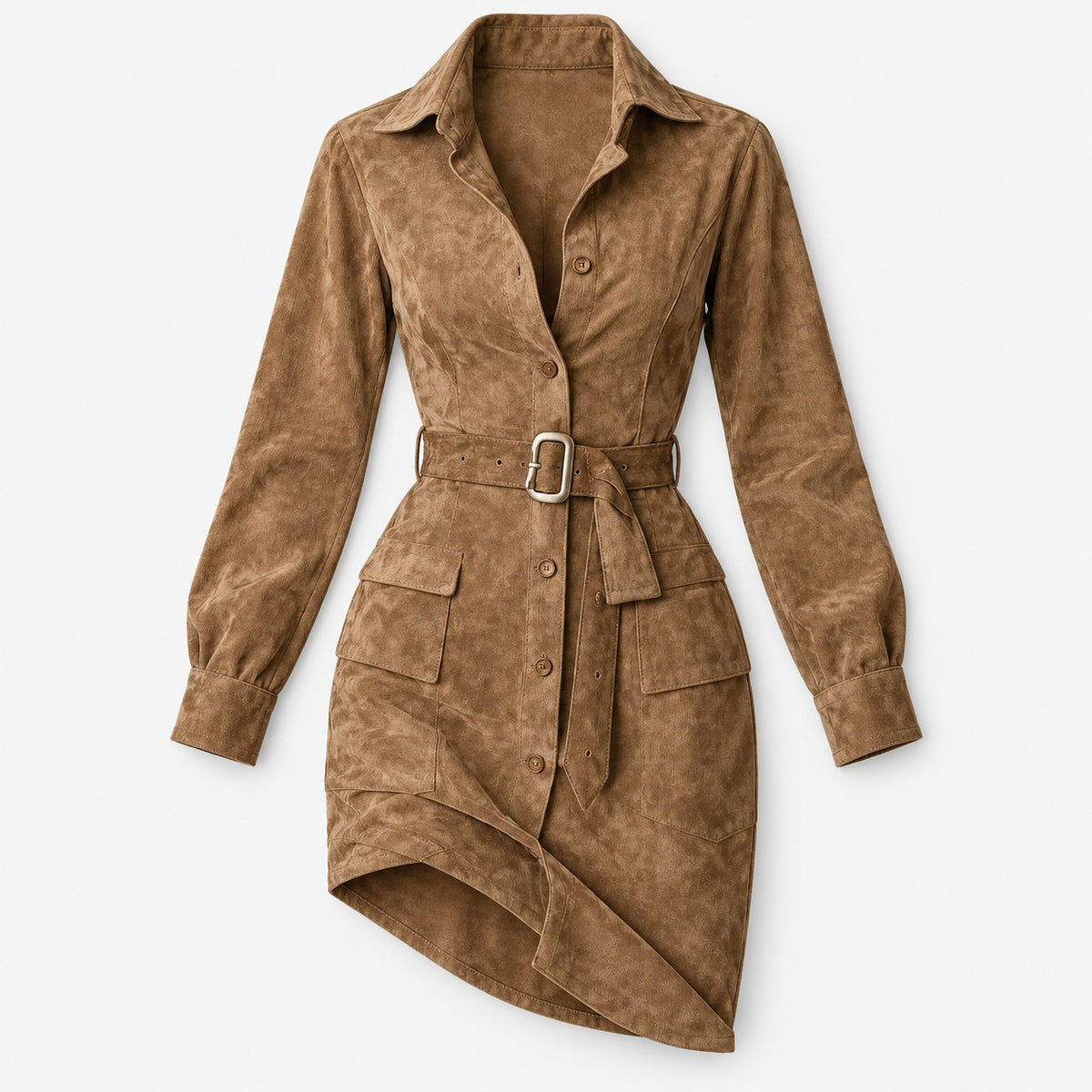 Claribel Comfort Belted Shirt Dress | Emory & Blanc