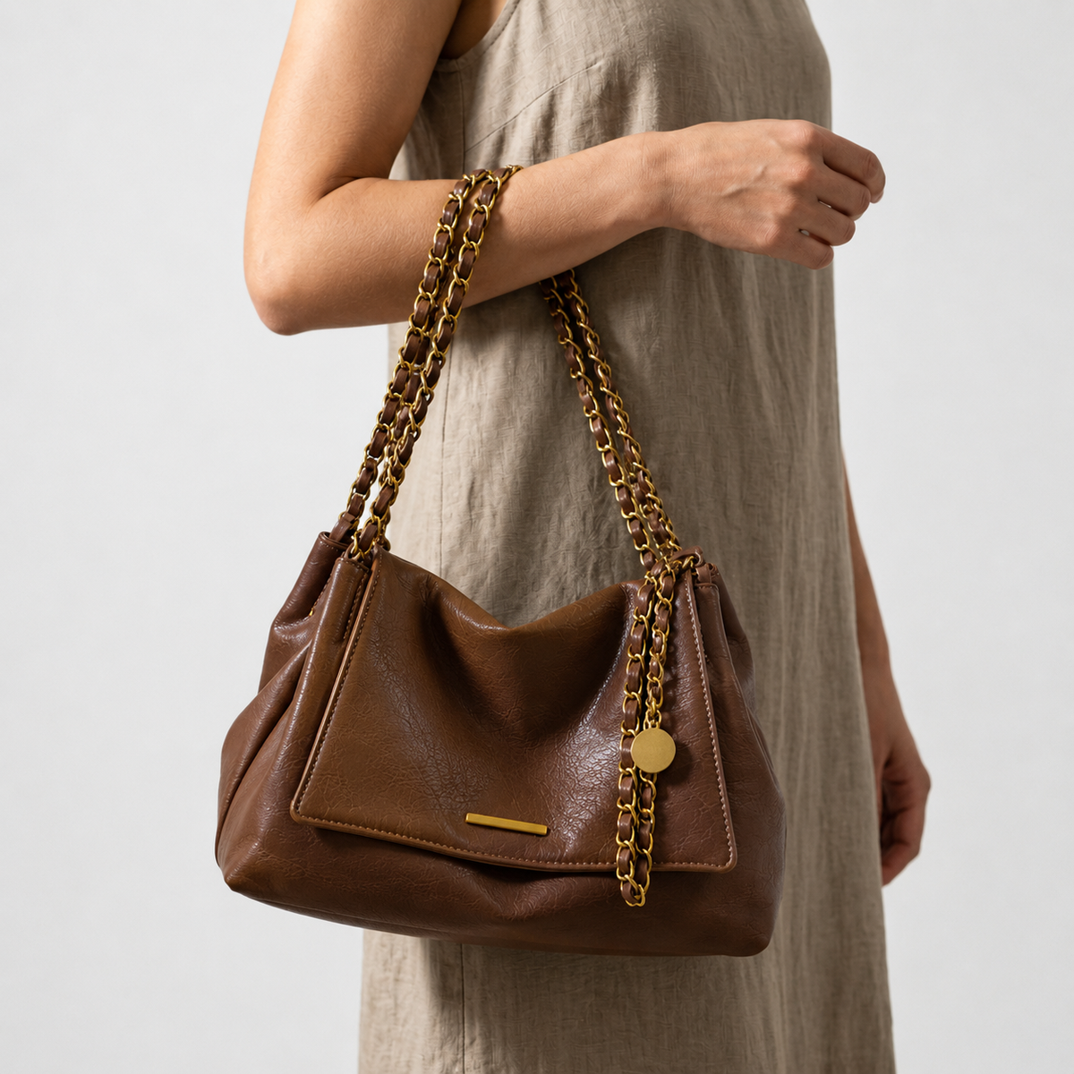 Claudine Soft Chain Shoulder Bag | Emory & Blanc