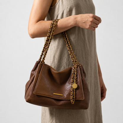 Claudine Soft Chain Shoulder Bag | Emory & Blanc