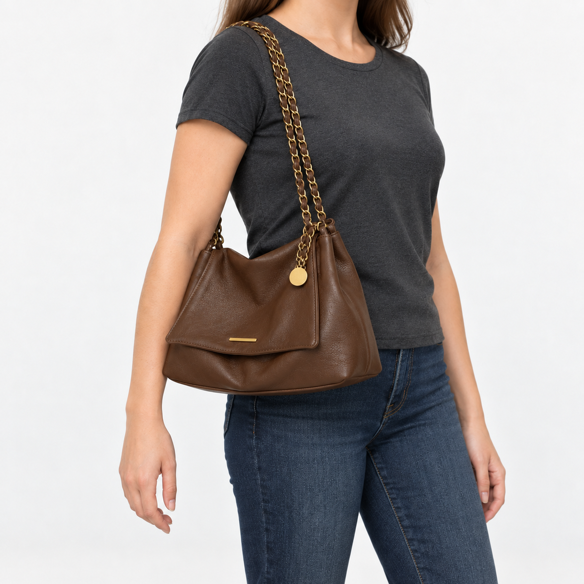Claudine Soft Chain Shoulder Bag | Emory & Blanc