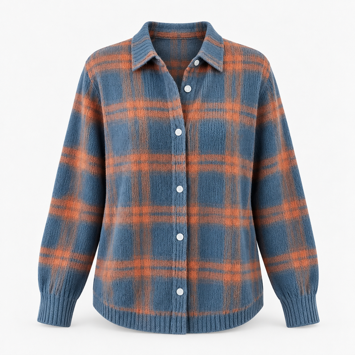 Clemence Plaid Button-Front Cardigan | Emory & Blanc