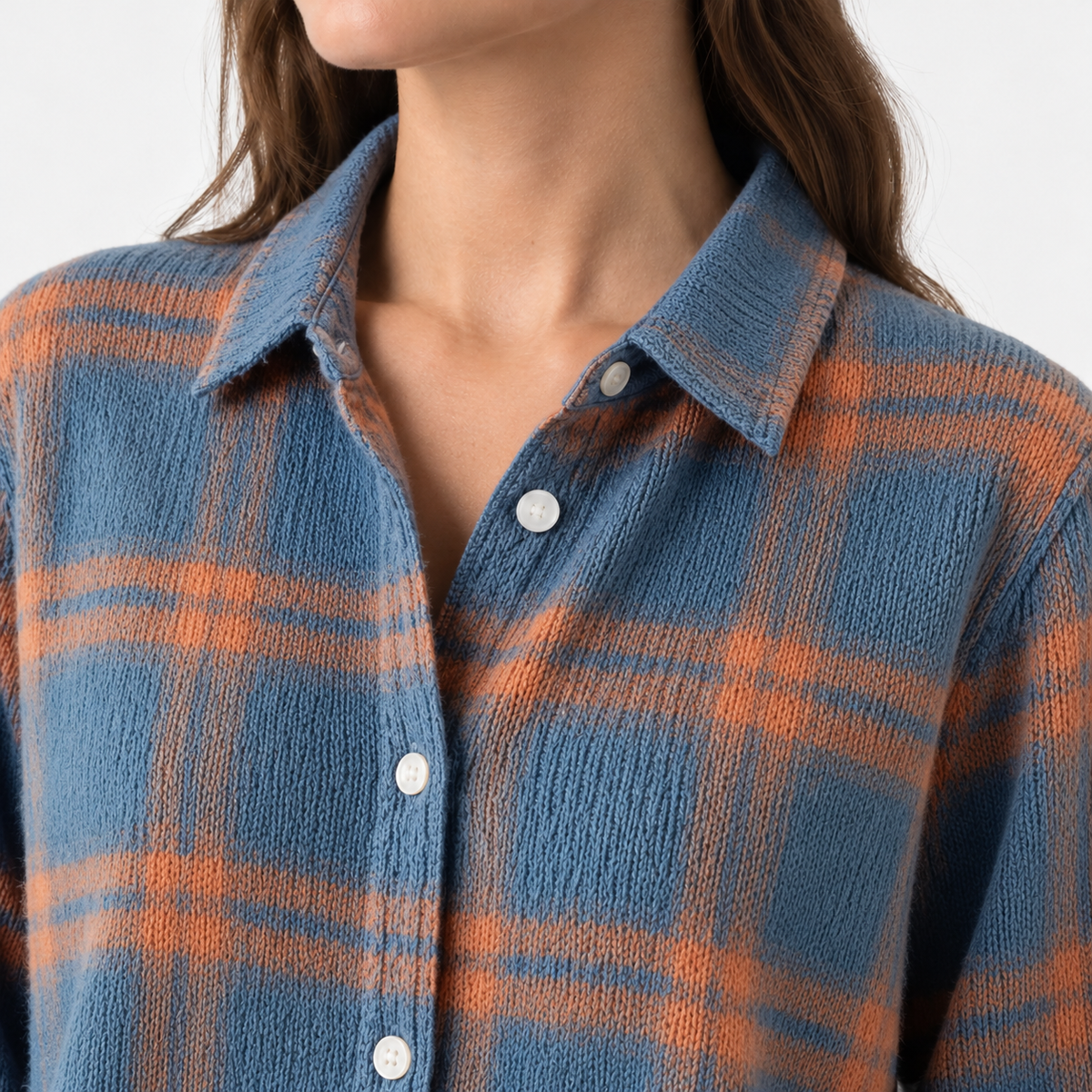 Clemence Plaid Button-Front Cardigan | Emory & Blanc
