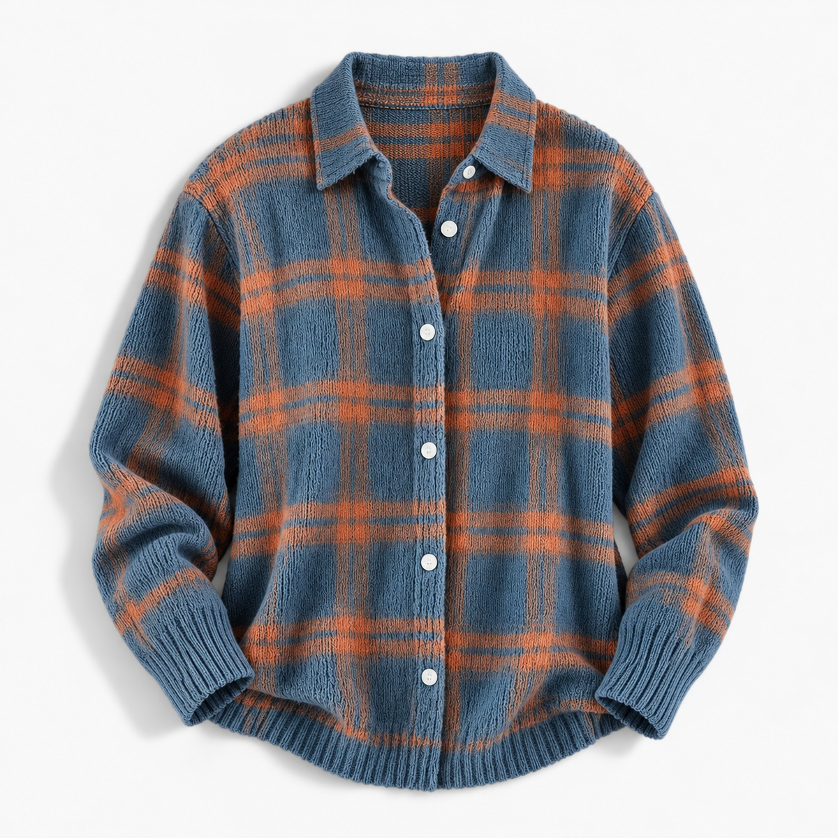 Clemence Plaid Button-Front Cardigan | Emory & Blanc
