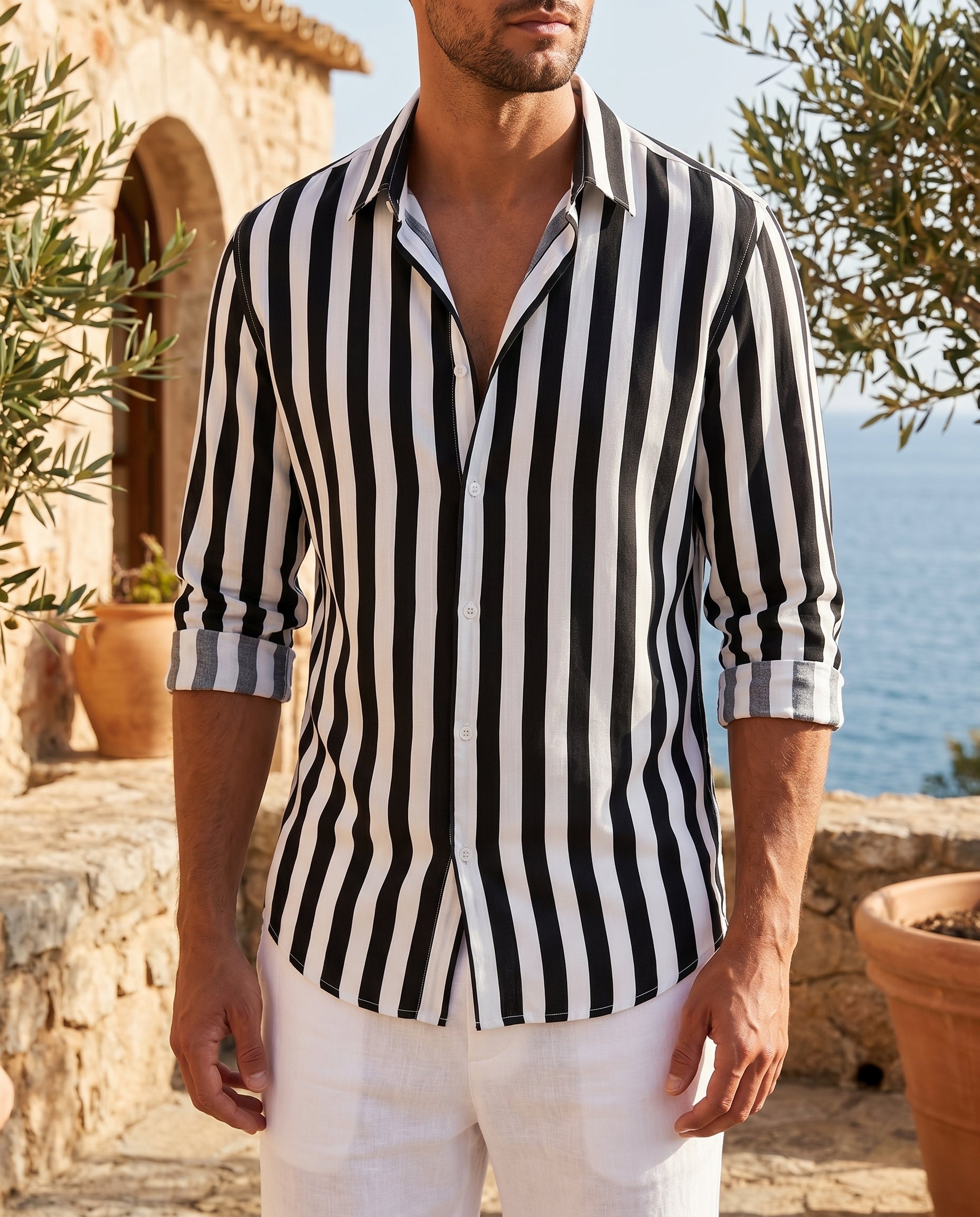Coastline Button-Up premium night editorial