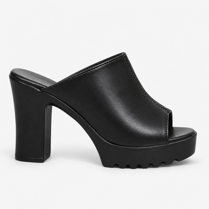 Coastline Platform Mule — Black | Emory & Blanc