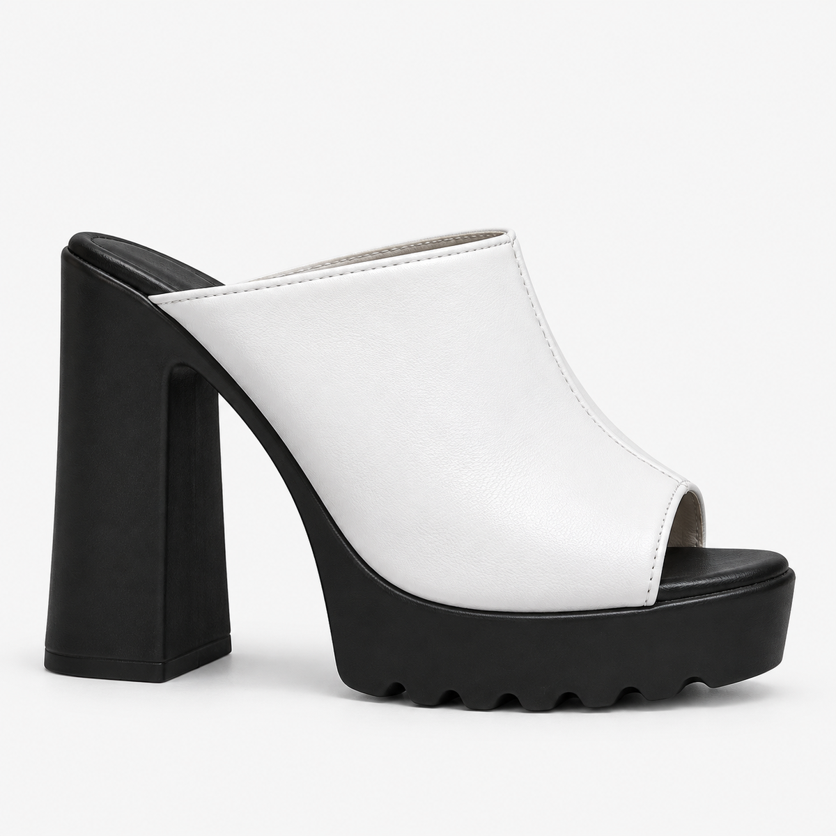 Coastline Platform Mule — White | Emory & Blanc