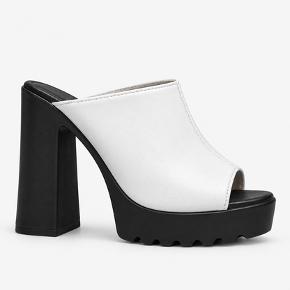 Coastline Platform Mule — White | Emory & Blanc