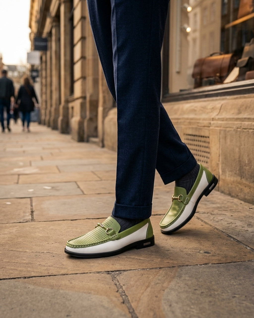 Continental Loafer Olive Emory & Blanc lifestyle image