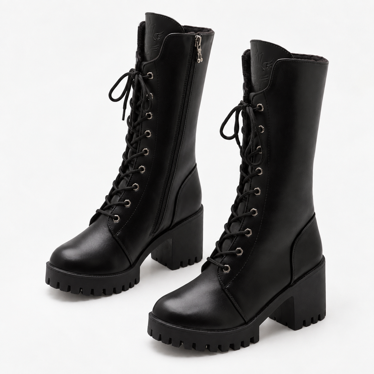 Coralie Comfort Platform Lace-Up Boots | Emory & Blanc