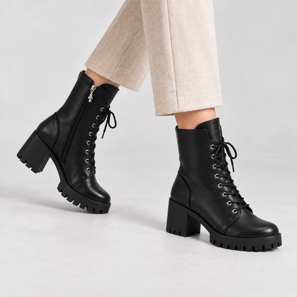 Coralie Comfort Platform Lace-Up Boots | Emory & Blanc