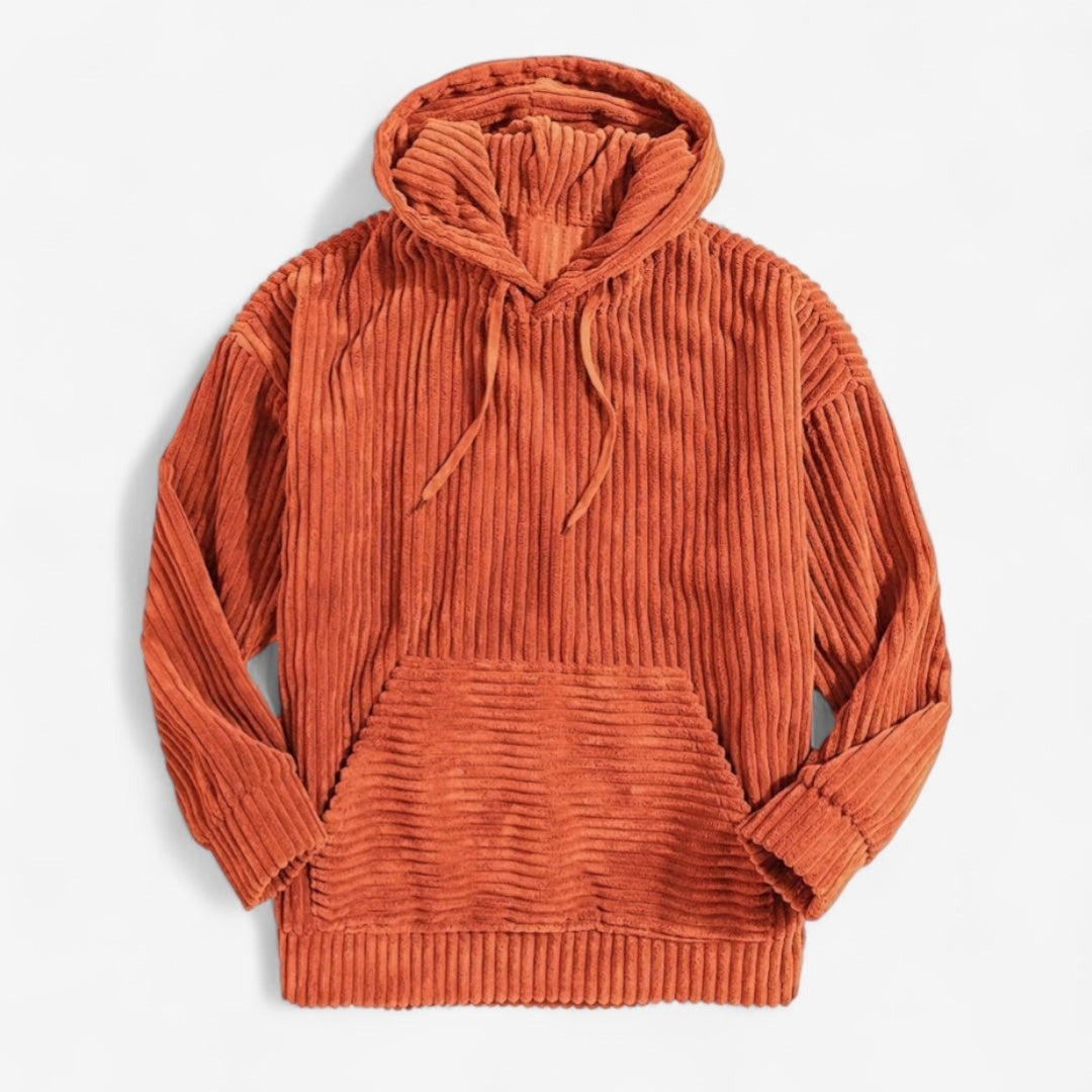 Corduroy Comfort Pullover Hoodie — Sunset | Emory & Blanc