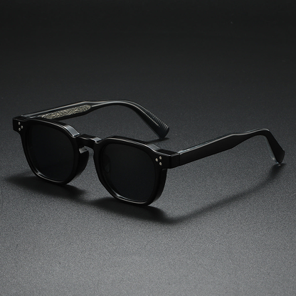 Corin Comfort Keyhole Sunglasses — Full Black | Emory & Blanc
